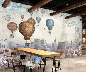 World Timeline Hot Air Ballon Art Art Wall Murals Wallpaper Decals Prints Decor IDCWP-JB-000129