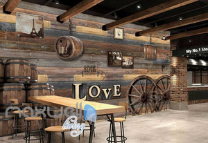 World Barrel Wood Love Design Art Wall Murals Wallpaper Decals Prints Decor IDCWP-JB-000139