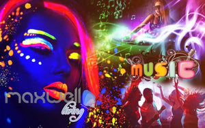 Neon Colour Music Rave  Art Wall Murals Wallpaper Decals Prints Decor IDCWP-JB-000150