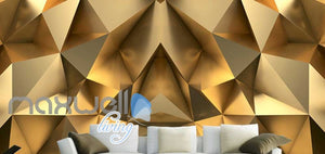 Gold Optical Illusion Design Art Wall Murals Wallpaper Decals Prints Decor IDCWP-JB-000151