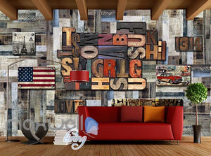 World Letter Collection Metal Wall Art Wall Murals Wallpaper Decals Prints Decor IDCWP-JB-000172