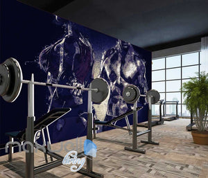 Man Lifting Weights Beside Woman Art Wall Murals Wallpaper Decals Prints Decor IDCWP-JB-000209