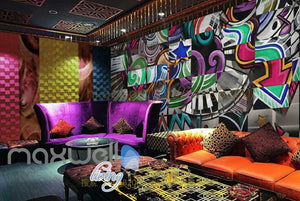 Graffitti Wall Square Colourful Music Design Art Wall Murals Wallpaper Decals Prints Decor IDCWP-JB-000250