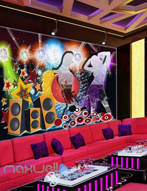 Poster Of Transparent Silhoutte Girls Dancing  Art Wall Murals Wallpaper Decals Prints Decor IDCWP-JB-000264