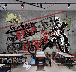 Poster Motorbike Painted In Wall Art Wall Murals Wallpaper Decals Prints Decor IDCWP-JB-000371