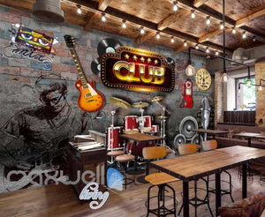 Club Poster With Music Icons Art Wall Murals Wallpaper Decals Prints Decor IDCWP-JB-000396