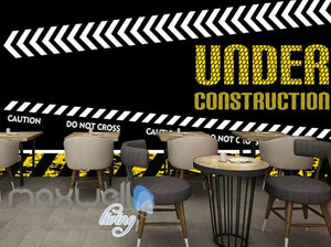 wallpaper graphic design of under construction sign Art Wall Murals Wallpaper Decals Prints Decor IDCWP-JB-000491