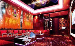 3d wallpaper of woman singing for a ktv club room Art Wall Murals Wallpaper Decals Prints Decor IDCWP-JB-000559