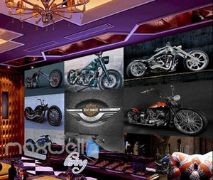 wallpaper collague photo of motor bikes Art Wall Murals Wallpaper Decals Prints Decor IDCWP-JB-000588