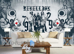 graphic design wallpaper rebellion drawing on white wall Art Wall Murals Wallpaper Decals Prints Decor IDCWP-JB-000628