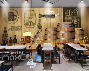 Rustic Graphic Design With Barrels  Art Wall Murals Wallpaper Decals Prints Decor IDCWP-JB-000715