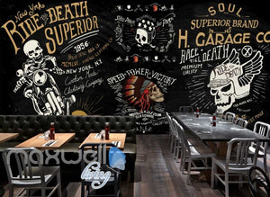 Rock Metal Poster With Skulls Art Wall Murals Wallpaper Decals Prints Decor IDCWP-JB-000738