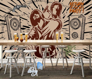 Graphic Design Rappers Speakers Gun Art Wall Murals Wallpaper Decals Prints Decor IDCWP-JB-000785