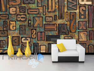 Typography Metal Letters  Art Wall Murals Wallpaper Decals Prints Decor IDCWP-JB-000793