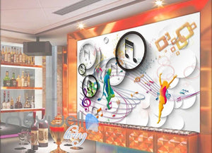 Graphic Design Colourful Music Notes Art Wall Murals Wallpaper Decals Prints Decor IDCWP-JB-000799