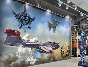 3D Special Forces Jet Art Wall Murals Wallpaper Decals Prints Decor IDCWP-JB-000828