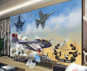 3D Special Forces Jet Art Wall Murals Wallpaper Decals Prints Decor IDCWP-JB-000828