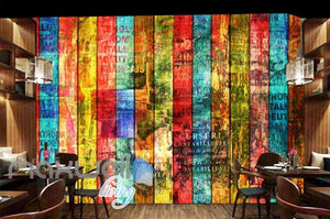 Colourful Wooden Wall Art Wall Murals Wallpaper Decals Prints Decor IDCWP-JB-000829