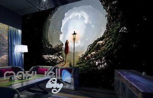 Graphic Design View Girl Walking Into Woods Dream Art Wall Murals Wallpaper Decals Prints Decor IDCWP-JB-000848