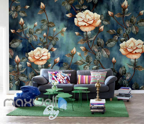 Vintage Flowers Art Wall Murals Wallpaper Decals Prints Decor  IDCWP-JB-000868