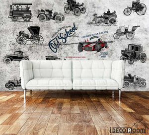 Collage Black And White Carriage Living Room Art Wall Murals Wallpaper Decals Prints Decor IDCWP-JB-000893