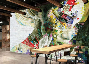 Graphic Design Graffiti Tattoo Girl Restaurant Art Wall Murals Wallpaper Decals Prints Decor IDCWP-JB-001124