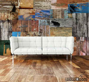 Collage Wooden Walls Living Room Art Wall Murals Wallpaper Decals Prints Decor IDCWP-JB-001157