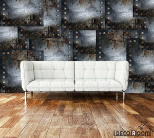 3D Metal Square Blocks On Wall Living Room Art Wall Murals Wallpaper Decals Prints Decor IDCWP-JB-001162