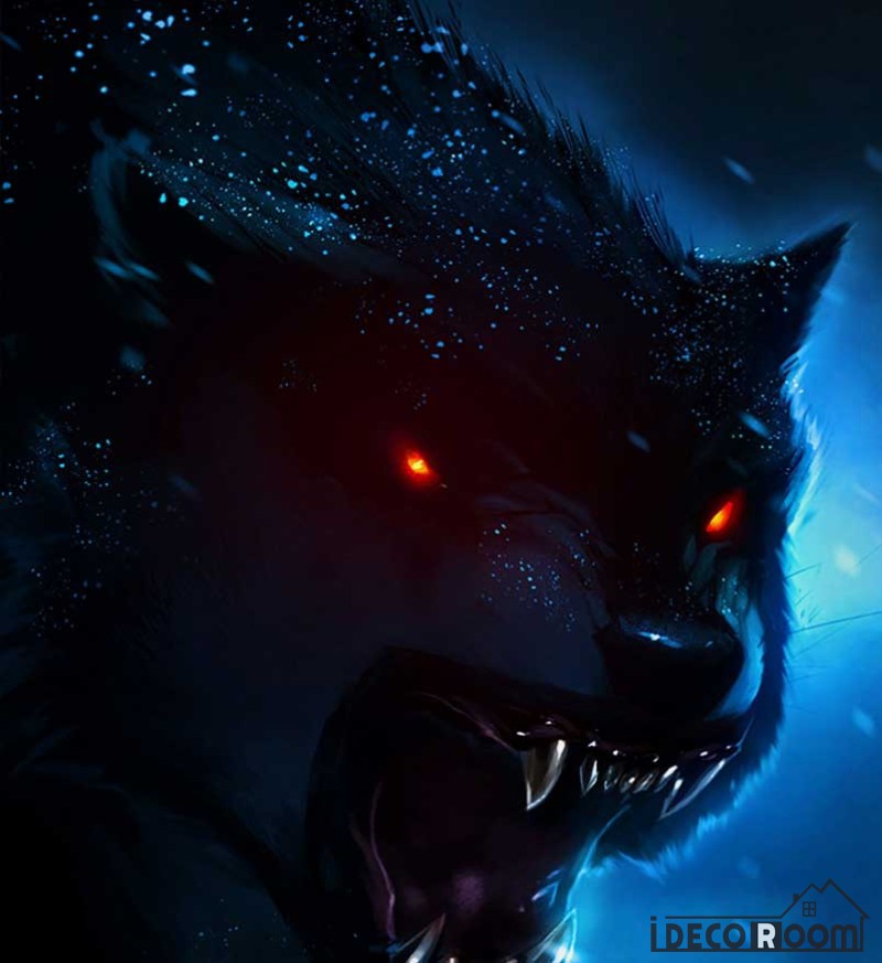 angry wolf design