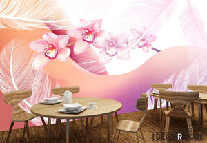 Colorful Photography Woman Body White Feather Restaurant Art Wall Murals Wallpaper IDCWP-JB-001228