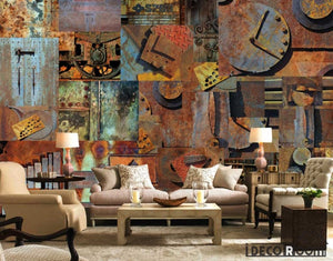 Collage Rotte Metal Blocks Living Room Art Wall Murals Wallpaper Decals Prints Decor IDCWP-JB-001253