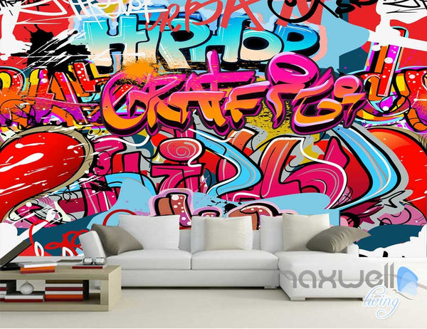 3D Graffiti Style Wall Art Mural Paper Print Decals Decor Wallpaper  IDCWP-TY-000060