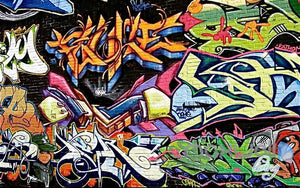 3D Graffiti Letter Art Wall Paper Murals Print Decals Decor Wallpaper IDCWP-TY-000059