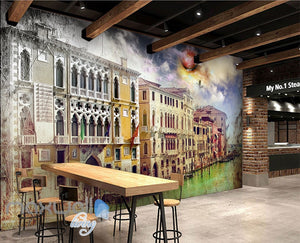 3D Graffiti Vinice Building Wall Murals Wallpaper Wall Art Decals Decor  IDCWP-TY-000108