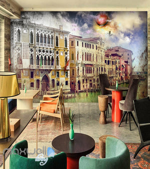 3D Graffiti Vinice Building Wall Murals Wallpaper Wall Art Decals Decor  IDCWP-TY-000108