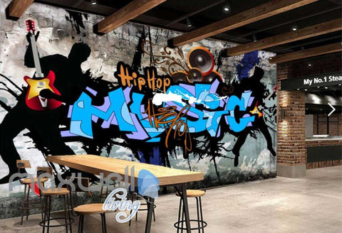 Music Band Wall Sticker - Wall Decal Art Mural - Blue Side Studio